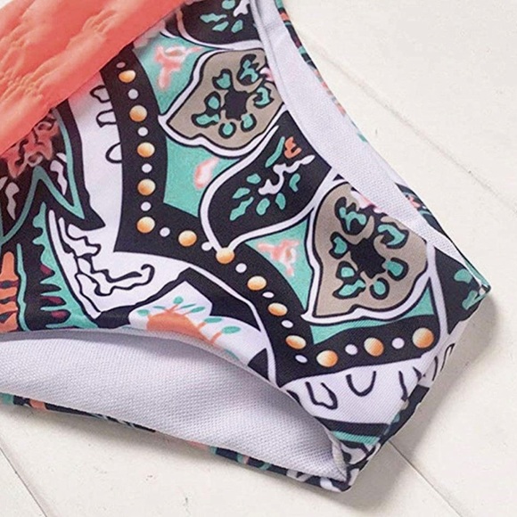 NWT Women Push Up Two Piece Bikini Swimsuits Padded Swimwear Bathing Suit - Picture 3 of 4